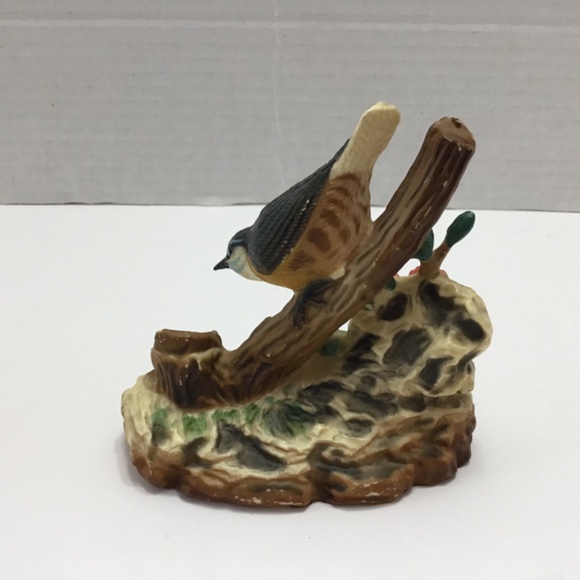 Vintage Song Bird Tree Branch Flowers Plastic Hong Kong - Picture 3 of 5